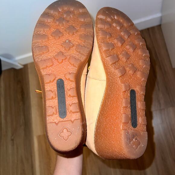 Timberland Women's Amston 6 Inch Wheat Nubuck Wedge Heel Boots Size 9.5 - Picture 5 of 6